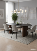 Black Wooden Top Dining Table | OROA Modern Lassig