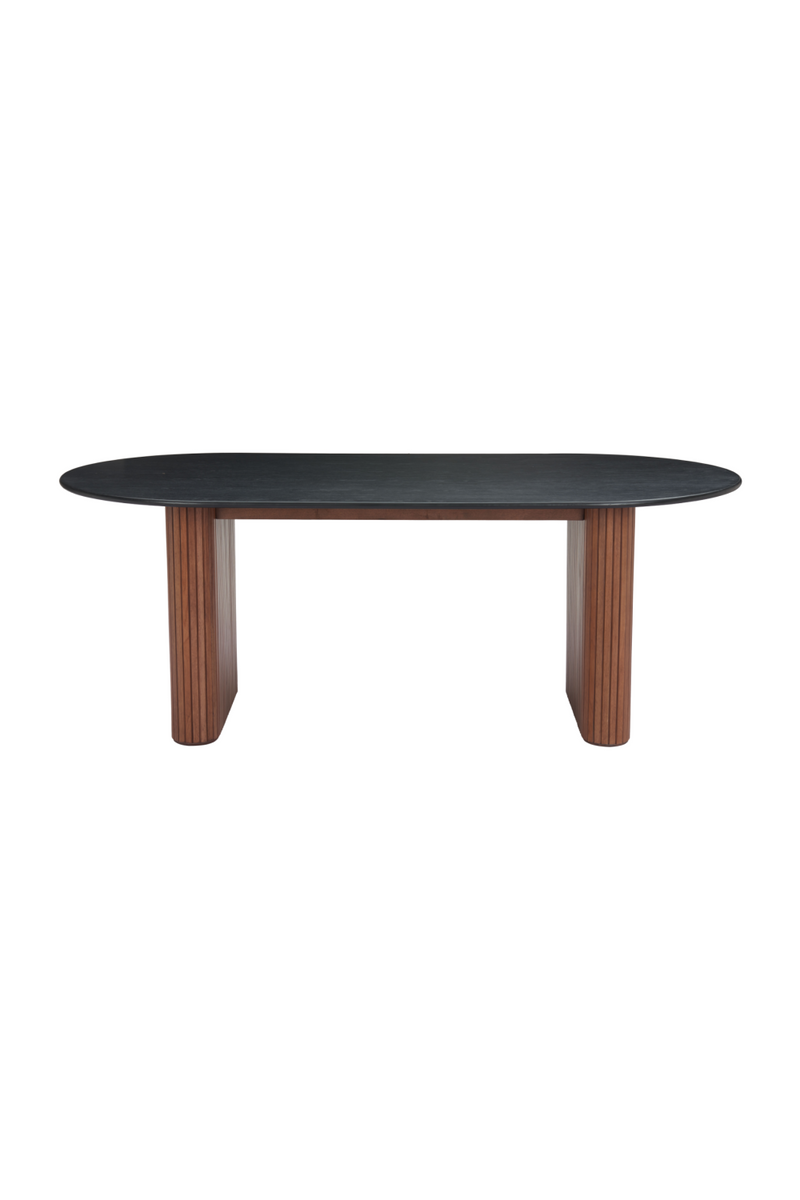 Black Wooden Top Dining Table | OROA Modern Lassig | Oroatrade.com