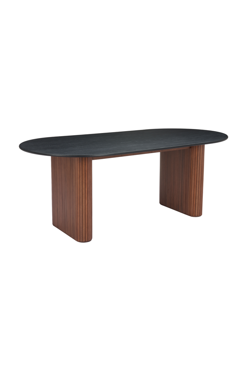 Black Wooden Top Dining Table | OROA Modern Lassig | Oroatrade.com