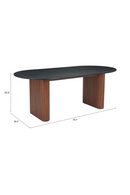 Black Wooden Top Dining Table | OROA Modern Lassig | Oroatrade.com