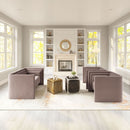 Taupe Velvet Loveseat | OROA Modern Trippel