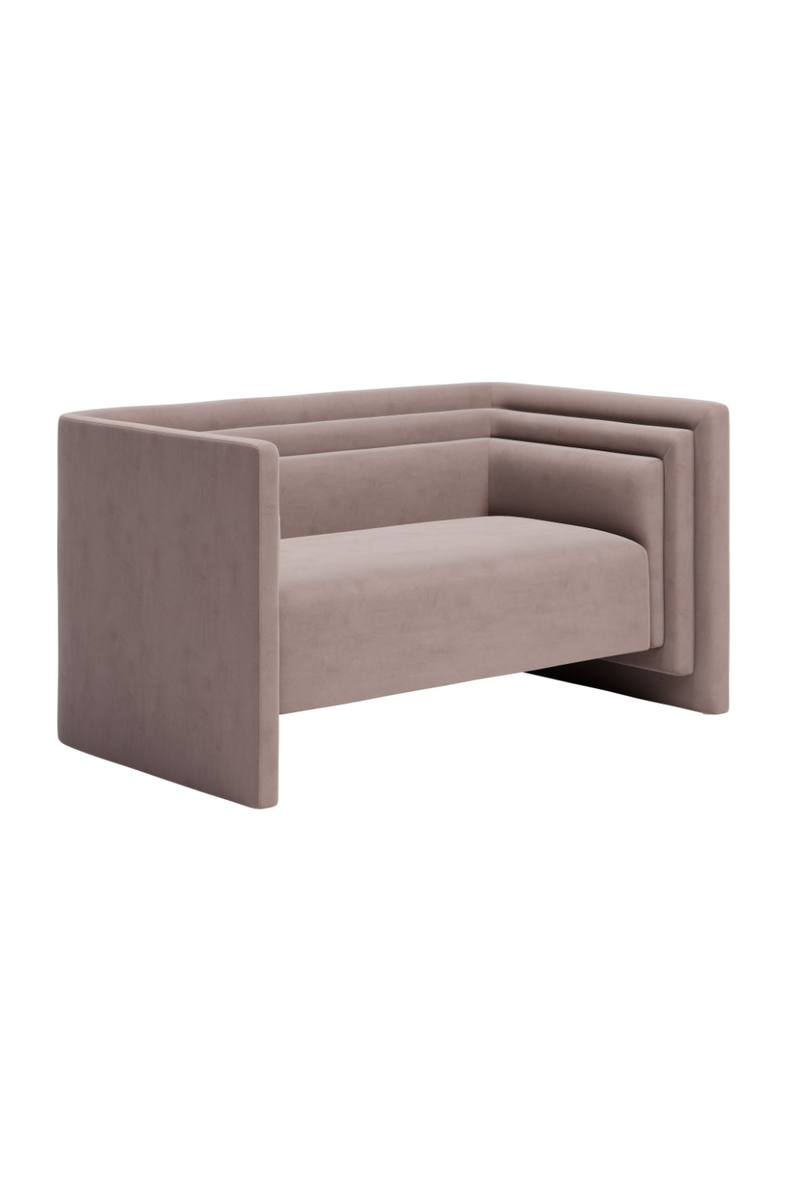 Taupe Velvet Loveseat | OROA Modern Trippel | Oroatrade.com