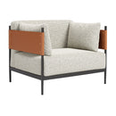 Gray Ribbed Lounge Armchair | OROA Modern Stirbe | Oroatrade.com