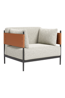 Gray Ribbed Lounge Armchair | OROA Modern Stirbe | Oroatrade.com