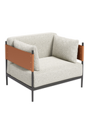 Gray Ribbed Lounge Armchair | OROA Modern Stirbe | Oroatrade.com