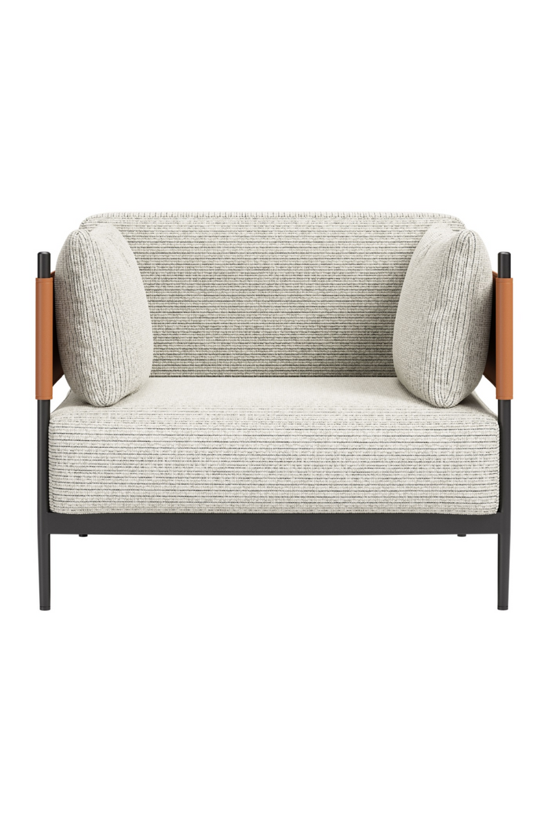 Gray Ribbed Lounge Armchair | OROA Modern Stirbe | Oroatrade.com