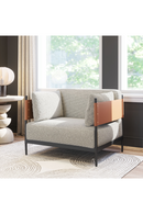 Gray Ribbed Lounge Armchair | OROA Modern Stirbe | Oroatrade.com