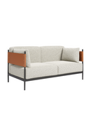 Gray Textured Fabric Loveseat | OROA Modern Stirbe |  Oroatrade.com