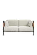 Gray Textured Fabric Loveseat | OROA Modern Stirbe |  Oroatrade.com