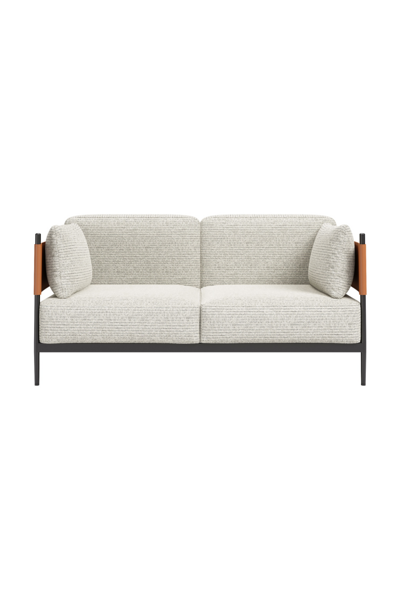 Gray Textured Fabric Loveseat | OROA Modern Stirbe |  Oroatrade.com