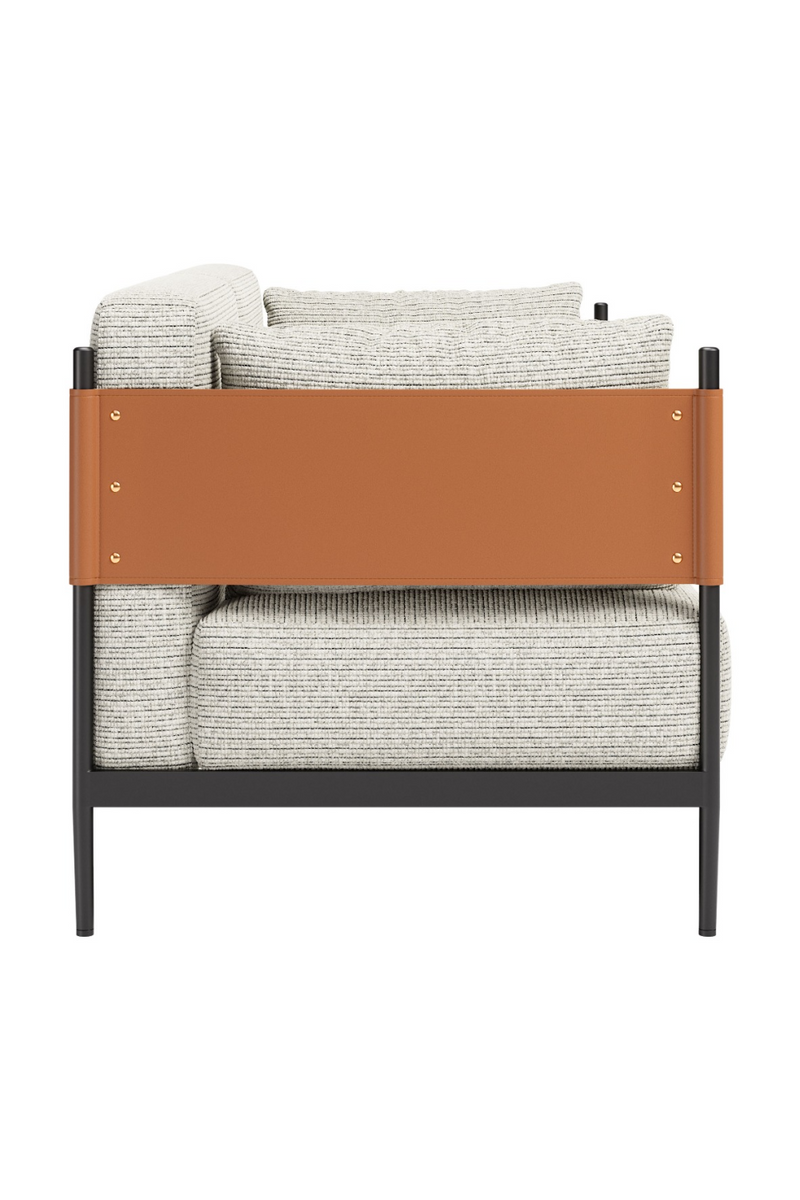 Gray Textured Fabric Loveseat | OROA Modern Stirbe |  Oroatrade.com