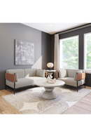 Gray Textured Fabric Loveseat | OROA Modern Stirbe |  Oroatrade.com