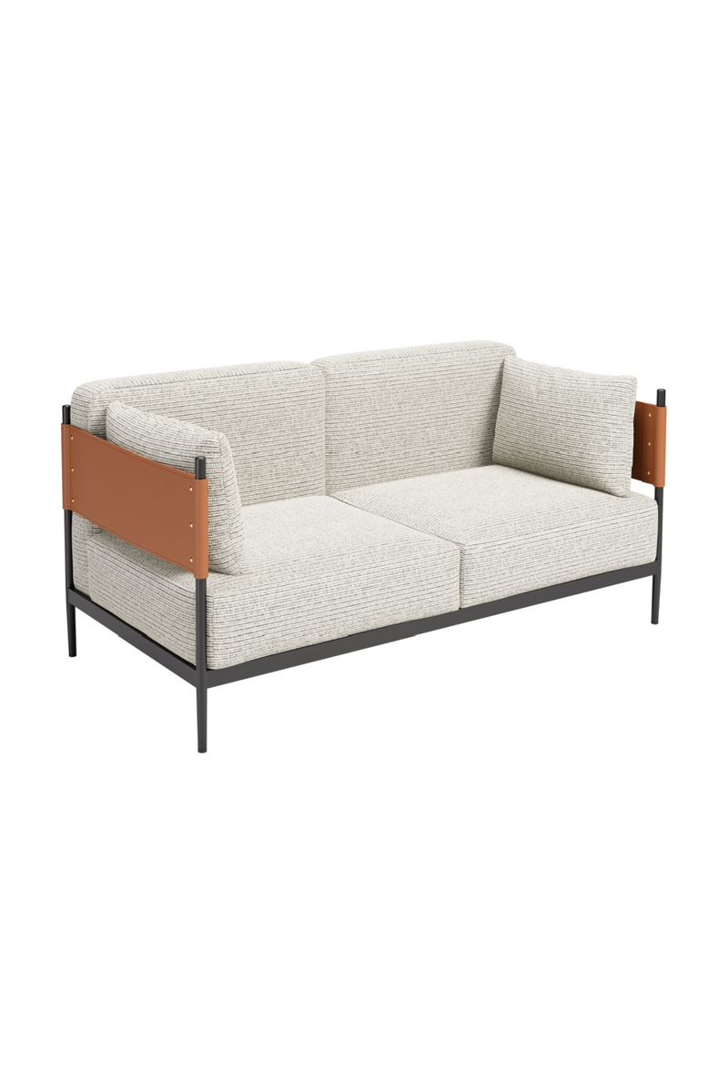 Gray Textured Fabric Loveseat | OROA Modern Stirbe |  Oroatrade.com