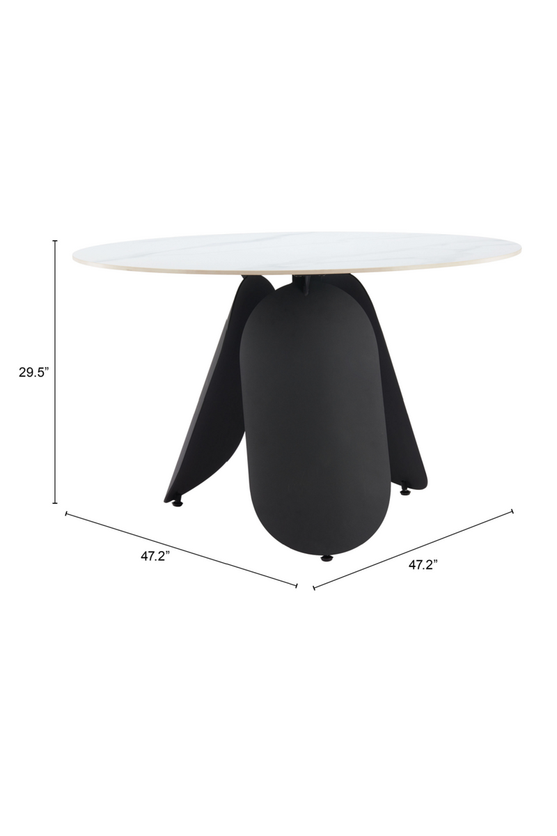 White Sintered Stone Dining Table | OROA Modern Toru | Oroatrade.com