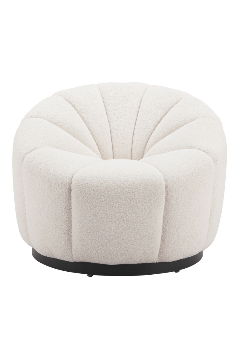 Cream Shearling Accent Chair | OROA Modern Bhutan | Oroatrade.com
