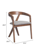 Gray Linen Seat Dining Chair | OROA Modern Cairo | Oroatrade.com