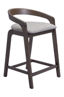 Gray Padded Seat Counter Stools (2) | OROA Modern Troy | Oroatrade.com