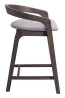 Gray Padded Seat Counter Stools (2) | OROA Modern Troy | Oroatrade.com