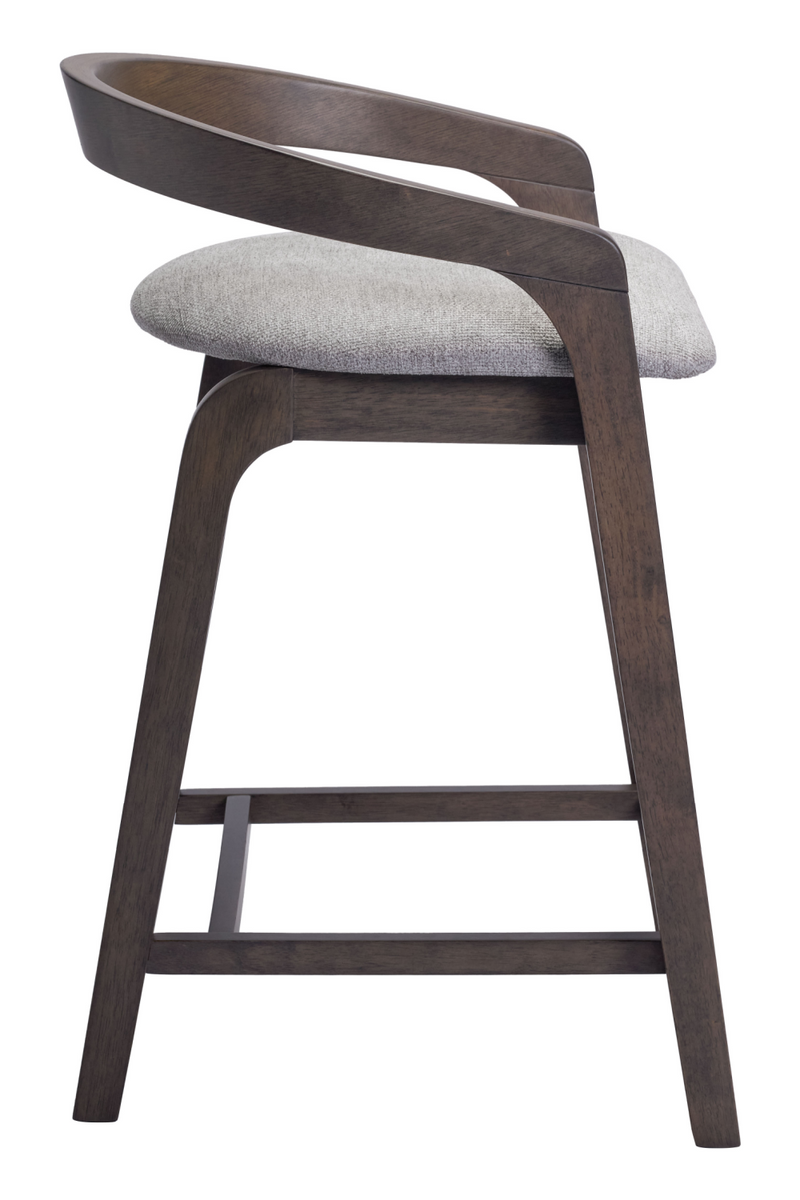Gray Padded Seat Counter Stools (2) | OROA Modern Troy | Oroatrade.com