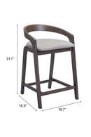 Gray Padded Seat Counter Stools (2) | OROA Modern Troy | Oroatrade.com
