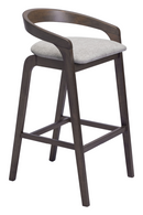 Gray Padded Seat Bar Stools (2) | OROA Modern Troy | Oroatrade.com