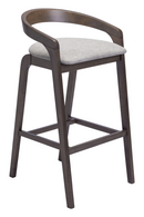 Gray Padded Seat Bar Stools (2) | OROA Modern Troy | Oroatrade.com