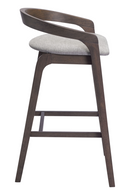 Gray Padded Seat Bar Stools (2) | OROA Modern Troy | Oroatrade.com
