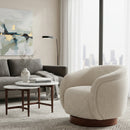 Beige Swivel Lounge Chair | OROA Modern Vinta | Oroatrade.com