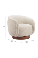 Beige Swivel Lounge Chair | OROA Modern Vinta | Oroatrade.com