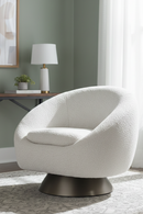 Bronze Base Gray Swivel Chair | OROA Modern Modan