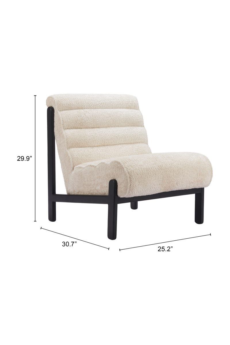 Beige Channeled-Back Lounge Chair | OROA Modern Maki | Oroatrade.com