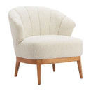 Beige Curved-Back Lounge Chair | OROA Modern Leque | OROATRADE.com