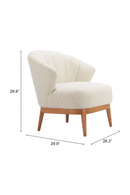 Beige Curved-Back Lounge Chair | OROA Modern Leque | Oroatrade.com