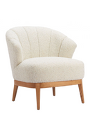 Beige Curved-Back Lounge Chair | OROA Modern Leque | Oroatrade.com