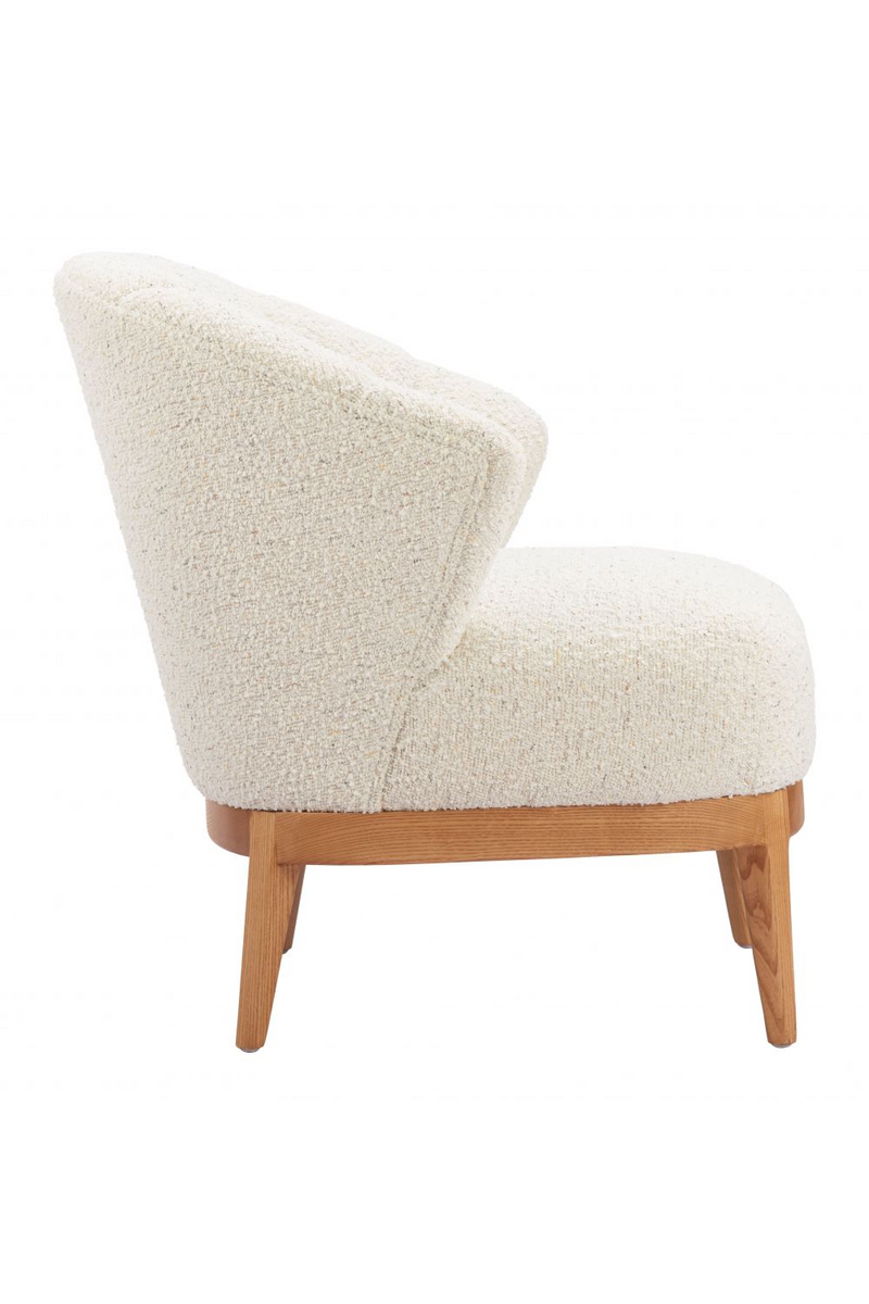 Beige Curved-Back Lounge Chair | OROA Modern Leque | Oroatrade.com