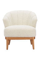 Beige Curved-Back Lounge Chair | OROA Modern Leque | Oroatrade.com