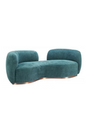 Teal Colored Curved Sofa | OROA Modern Jamela | Oroatrade.com