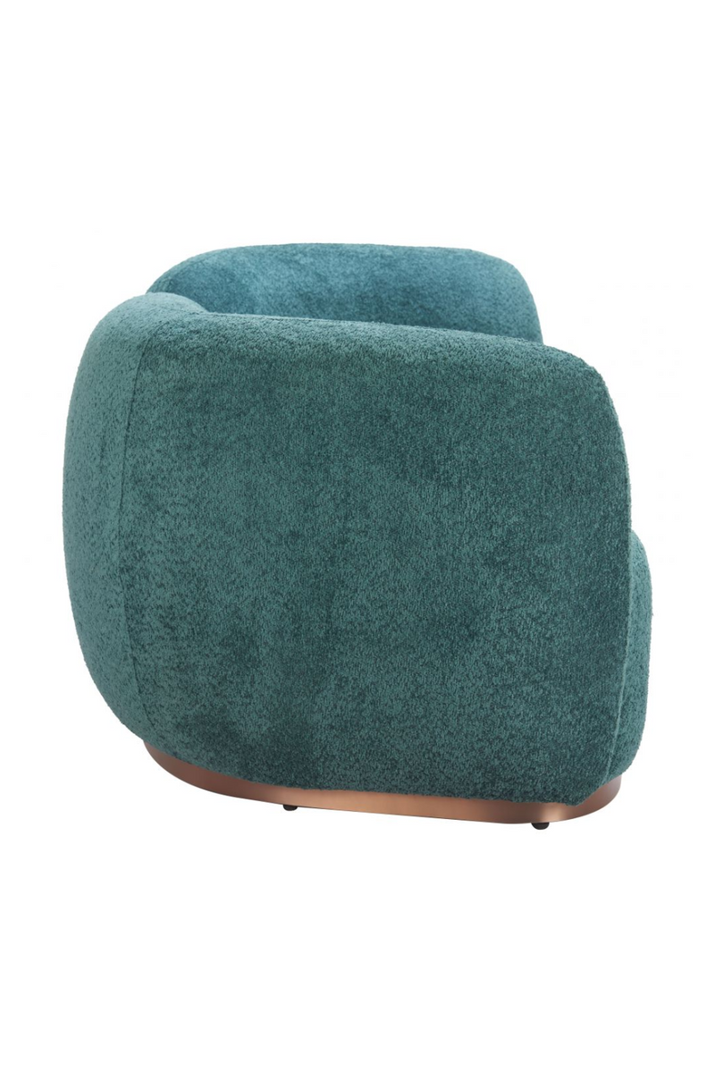 Teal Colored Curved Sofa | OROA Modern Jamela | Oroatrade.com