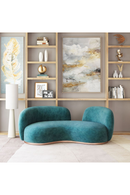 Teal Colored Curved Sofa | OROA Modern Jamela | Oroatrade.com