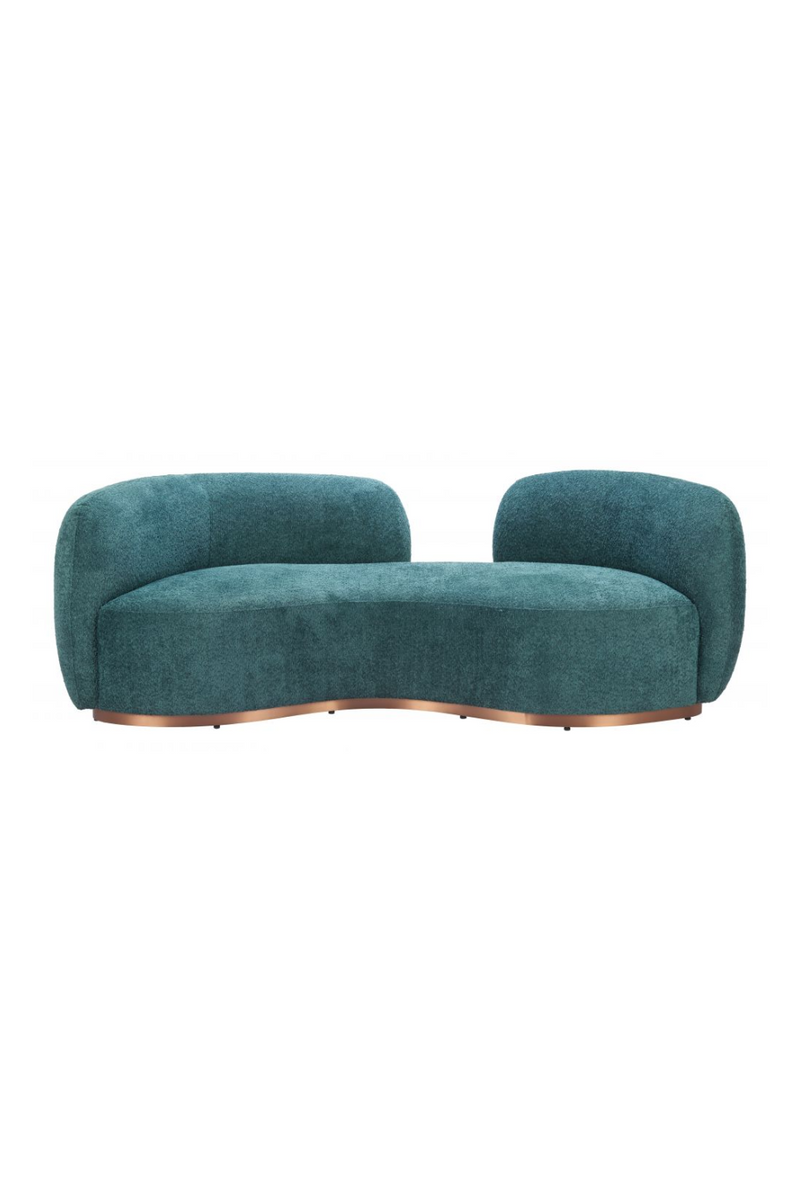 Teal Colored Curved Sofa | OROA Modern Jamela | Oroatrade.com