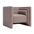 Taupe Velvet Angular Lounge Chair | OROA Modern Trippel | Oroatrade.com