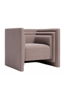 Taupe Velvet Angular Lounge Chair | OROA Modern Trippel | Oroatrade.com