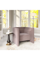 Taupe Velvet Angular Lounge Chair | OROA Modern Trippel | Oroatrade.com