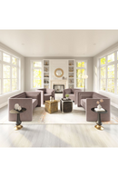 Taupe Velvet Angular Lounge Chair | OROA Modern Trippel | Oroatrade.com