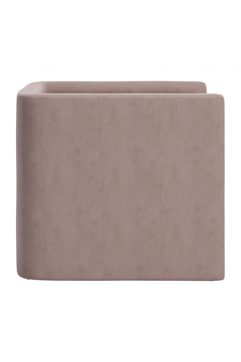 Taupe Velvet Angular Lounge Chair | OROA Modern Trippel | Oroatrade.com