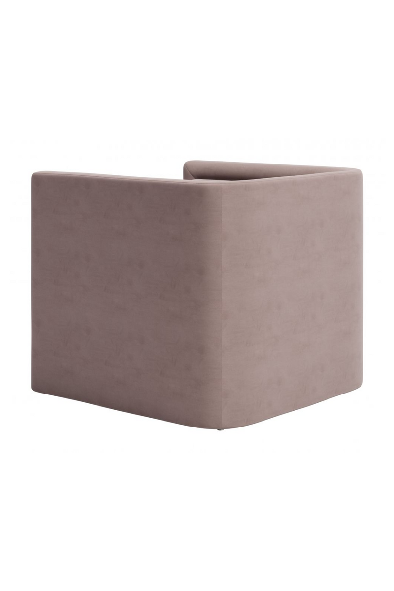 Taupe Velvet Angular Lounge Chair | OROA Modern Trippel | Oroatrade.com