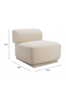 Beige Minimalist Accent Chair | OROA Modern Anese | Oroatrade.com