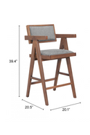 Rubberwood Framed Counter Stools (2) | OROA Modern Delhi | Oroatrade.com