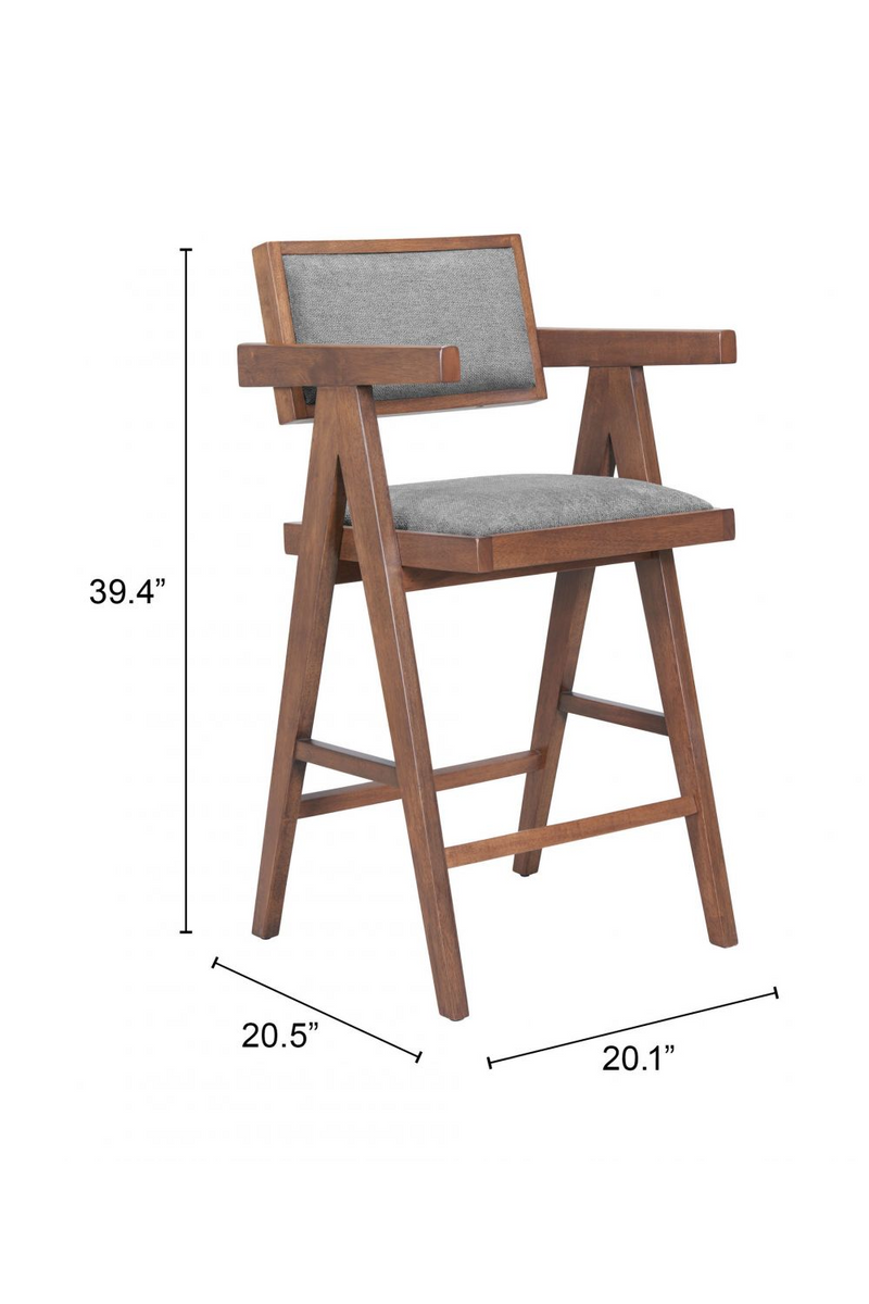 Rubberwood Framed Counter Stools (2) | OROA Modern Delhi | Oroatrade.com