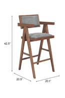 Rubberwood Framed Bar Stools (2) | OROA Modern Delhi | Oroatrade.com